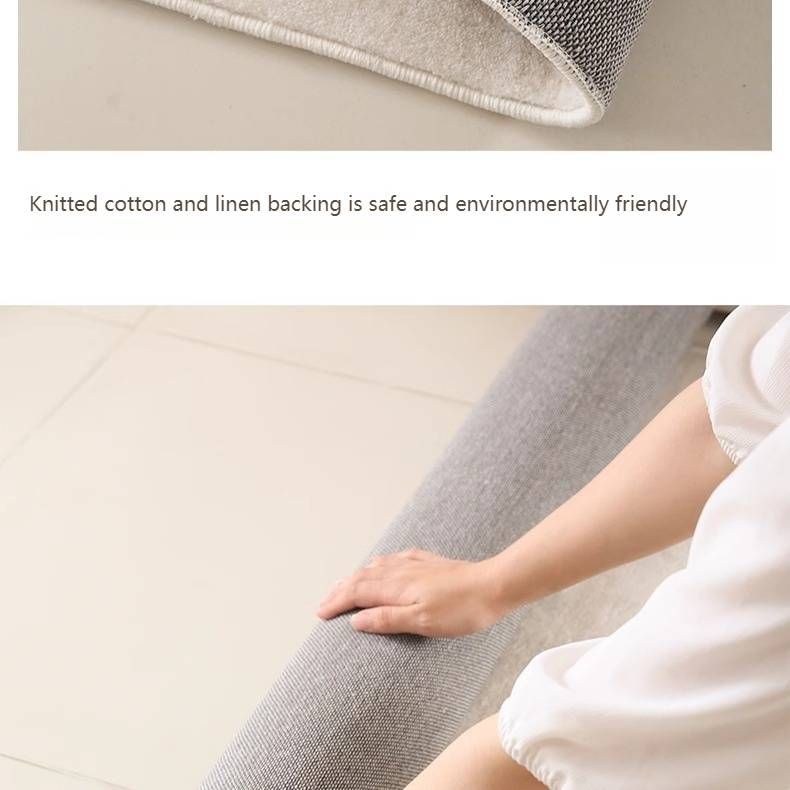 Luxury Cream-Colored Living Room Rug – Soft Polyester Sofa Carpet For Bedroom & Lounge – Stain-Resistant Easy-Clean Area Mat_voghion.com