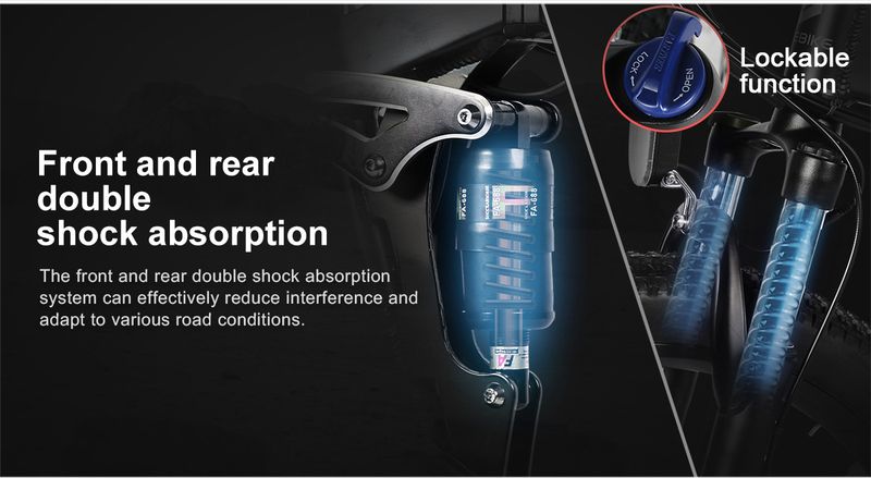 SAMEBIKE Faltbares Elektrofahrrad für Erwachsene, 26-Zoll-Reifen-Elektrofahrrad, 48 V 12,5 Ah-Akku, 750 W-Motor, vollgefedertes Mountain-E-Bike_voghion.com