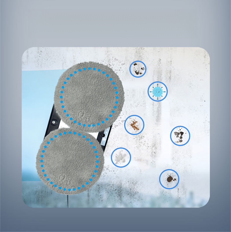 Grenzüberschreitender Verkauf: Intelligenter Fensterreinigungsroboter mit automatischer Wassersprühfunktion für den Heimgebrauch_voghion.com