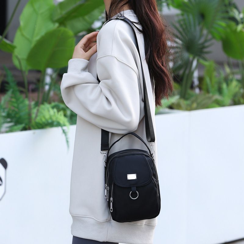 Nova mini bolsa transversal de ombro em tecido oxford fashion requintada pequena quadrada casual versátil_voghion.com