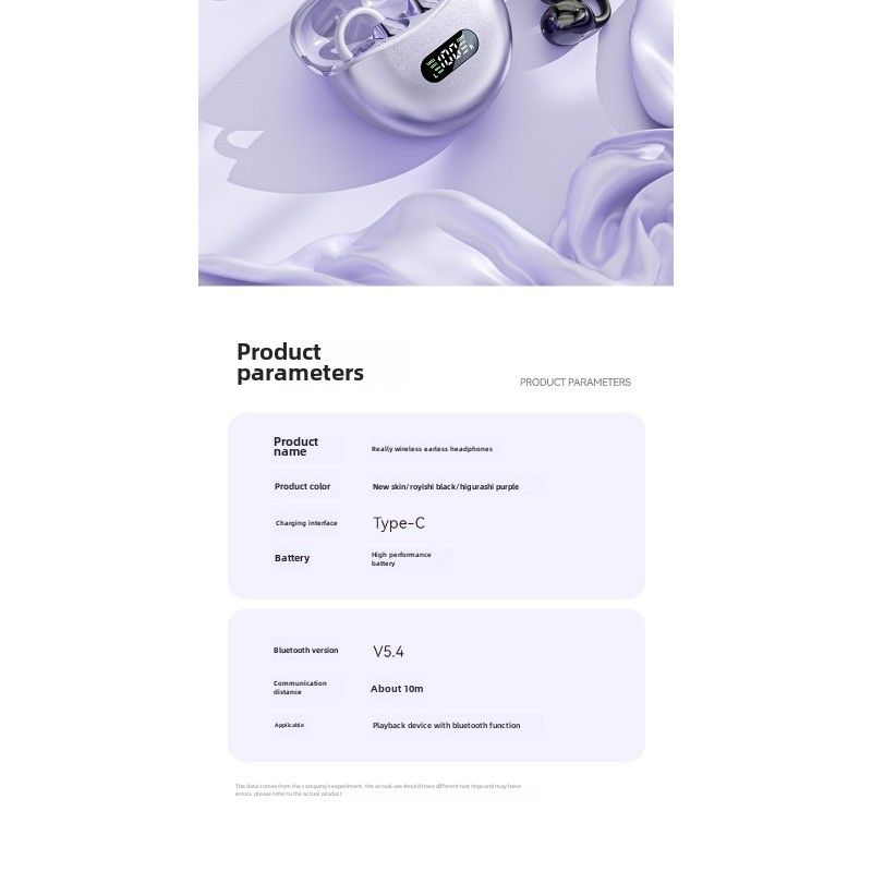 New Bluetooth headset clip-on ear noise reduction waterproof high sound quality bone conduction true wireless_voghion.com
