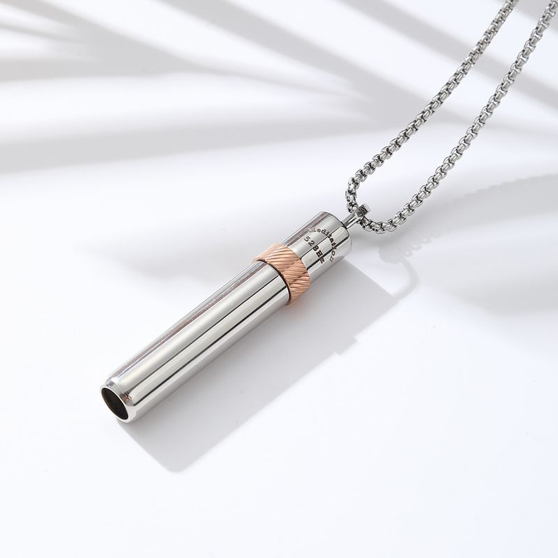 Collier sifflet pour femme, fréquence 528 Hz, pour soulager le stress, l'anxiété, la méditation, les exercices de respiration, pendentif en acier inoxydable avec chaîne de perles_voghion.com