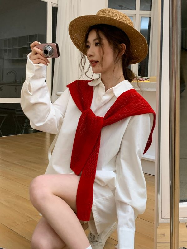 women's Skeleton Outwear, Novel And High-end Style, Suitable For Spring And Summer Wear, Solid Color Versatile,_voghion.com