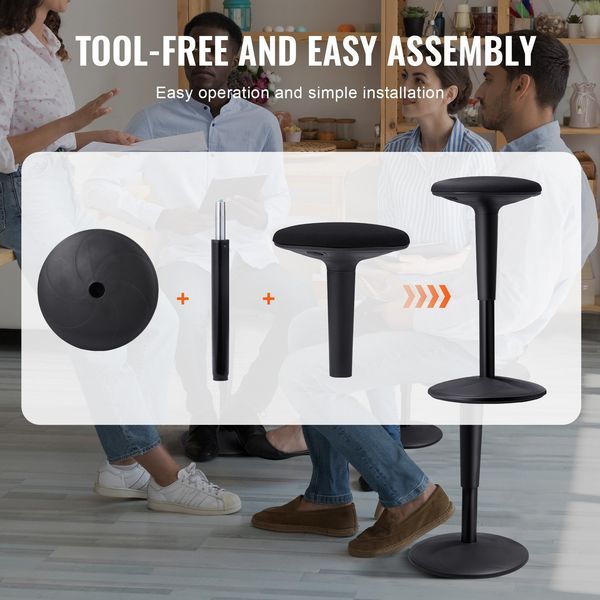 Wobble Chair, Height-Adjustable (21.7-28.3') Active Chair, Flexible Seating Wobble Stool Made Of Iron Improves Focus & Posture, Ideal For Schoo_voghion.com