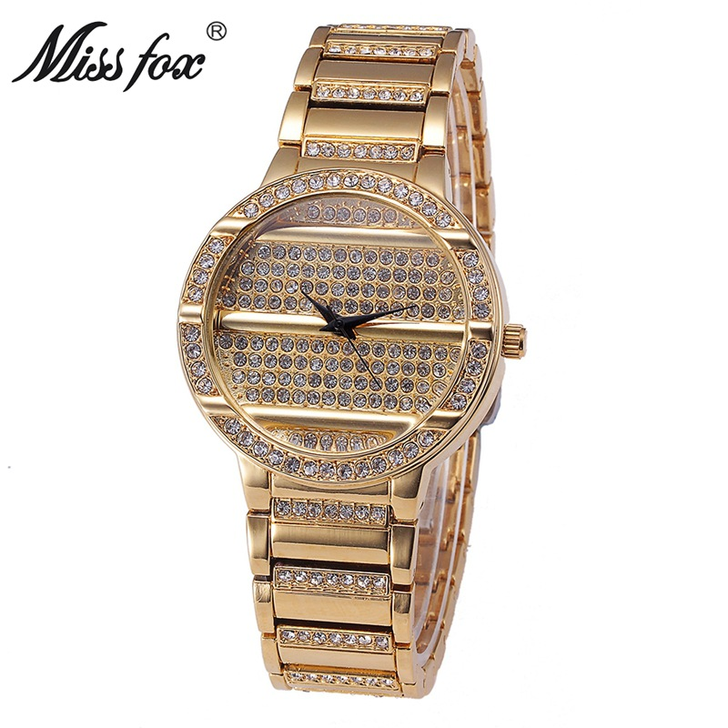 Creative European Business Quartz Watch Imported Movement Alloy Diamond Double Press Steel Buckle Fashion Quartz Watch_voghion.com