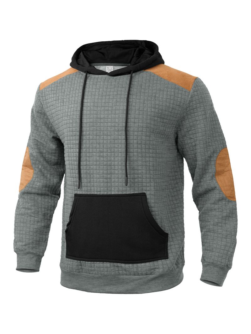 Sweat-shirt à capuche avec poche pour homme, style décontracté, idéal pour le sport, le printemps et l'automne_voghion.com