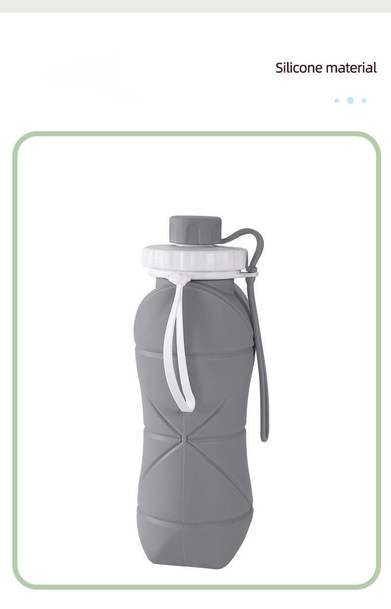 Silikon Große Kapazität Outdoor Versenkbare Klapp Tasse Tragbare Reise Wasser Flasche_voghion.com