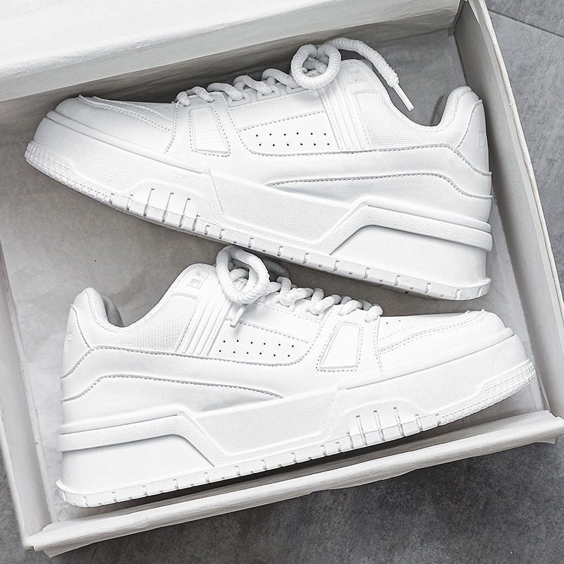 Scarpe da uomo autunnali nuove traspiranti bianche di design di nicchia versatili per giovani sportivi con suola spessa casual da uomo_voghion.com