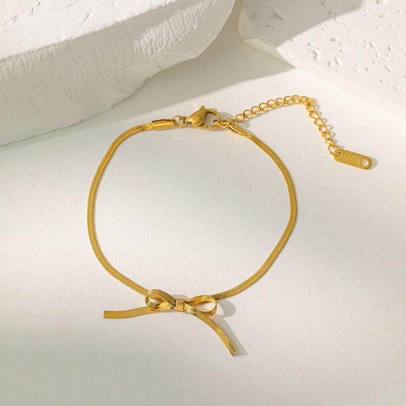 Collana girocollo estiva con fiocco al collo, catena corta in acciaio al titanio anti-scolorimento, accessori regalo di alta qualità_voghion.com