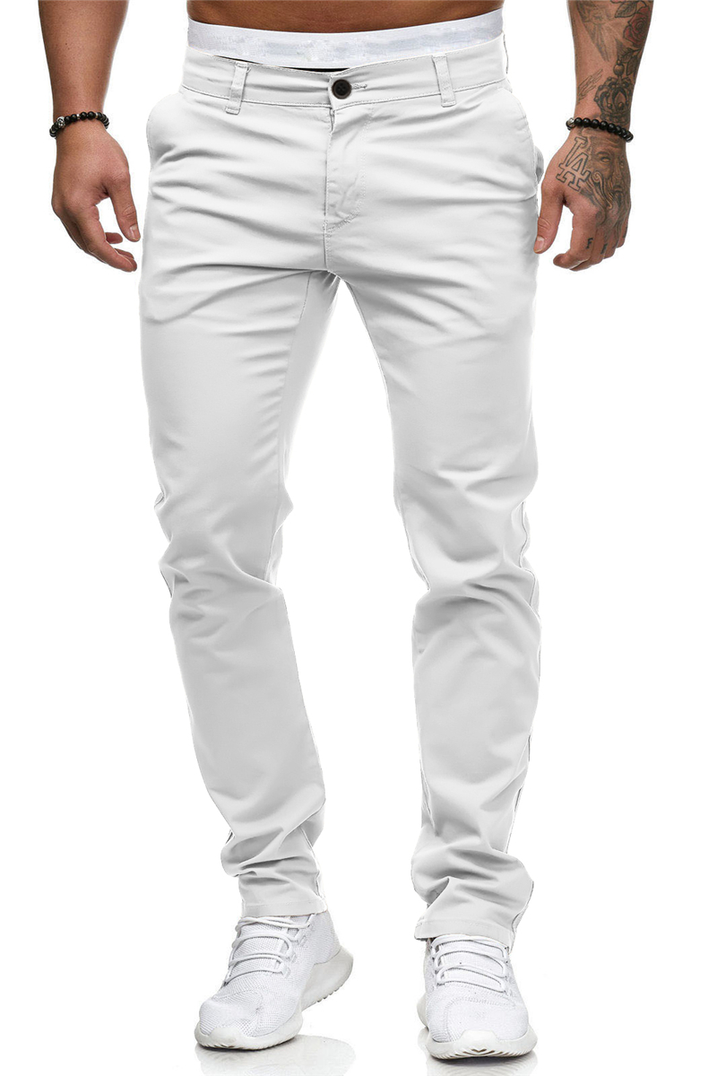 Pure Color Men's Casual Trousers Slim Fit Pants For Men Cargo Pants Clothing Style Long Trousers And Versatile 2023 Pant_voghion.com