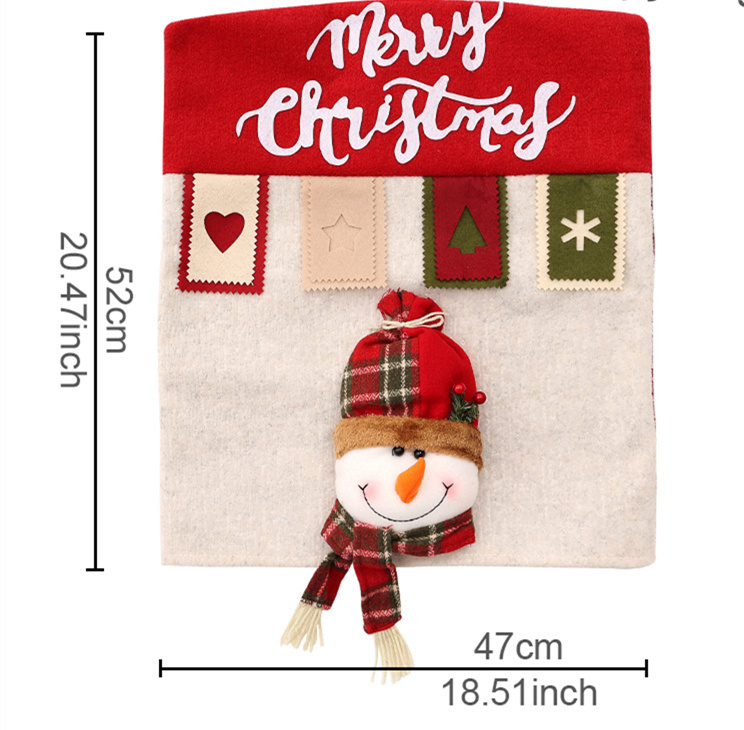 Christmas decorations cartoon color three-dimensional doll chair set elk table and chair set kitchen decoration props_voghion.com