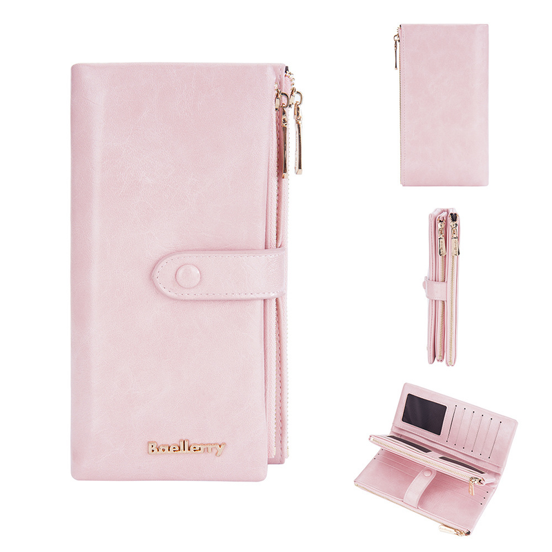 Baellerry Lange Brieftasche Für Frauen Koreanische Version Von Gewachste Leder Multi-Card Slots Kupplung Doppel-reißverschluss Schnalle_voghion.com