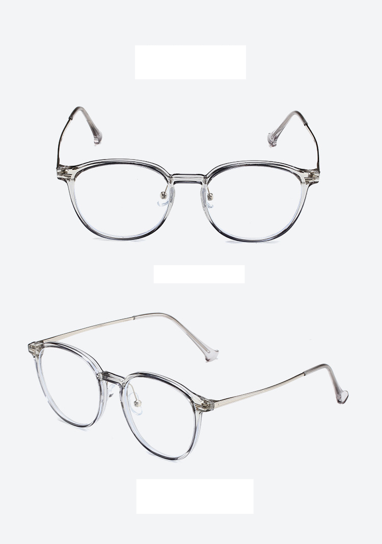 Occhiali unisex moda anti-blu occhiali ovali con lenti piatte marrone freddo tinta unita_voghion.com