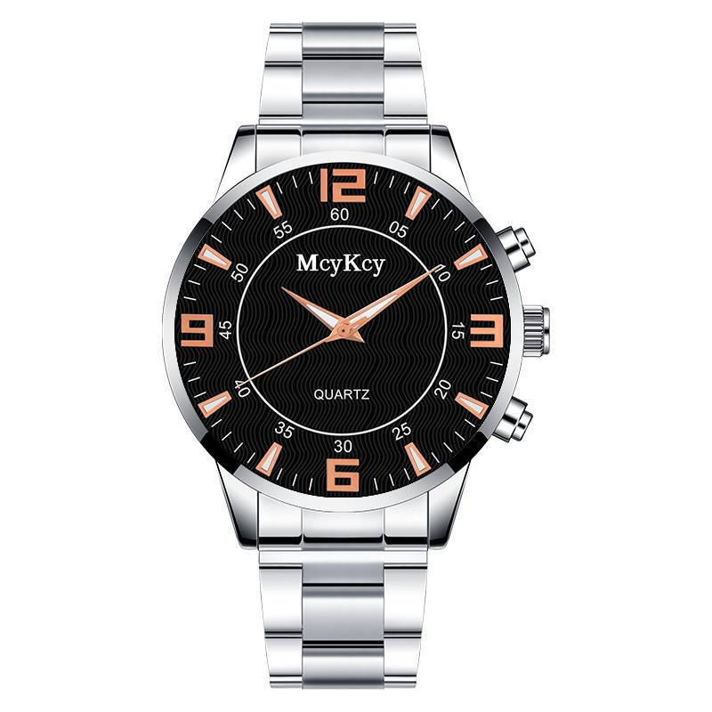 Men's Watch Gift Watch Simple Alloy Steel Band Quartz Men's Watch_voghion.com