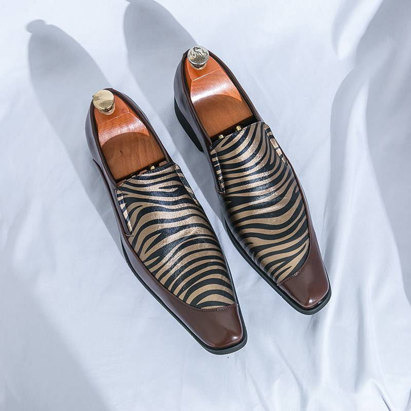 Scarpe da uomo in pelle taglie forti 46 Codice 2025 Scarpe casual formali per parrucchieri Suola in poliammide Superficie in gomma_voghion.com