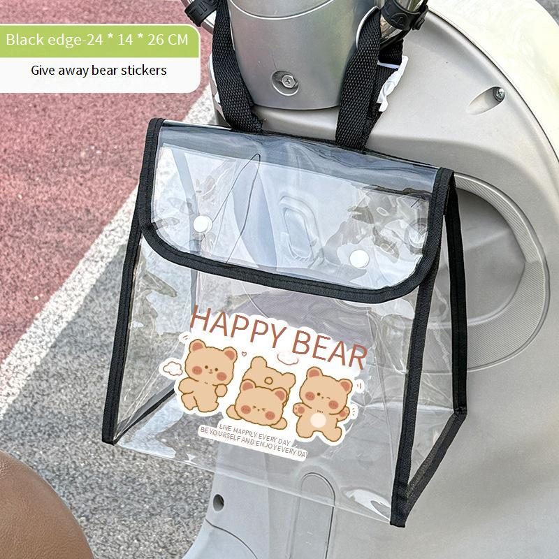 Borsa portaoggetti impermeabile per moto - Organizer in PVC di grande capacità con finestra trasparente per vestiti e accessori_voghion.com
