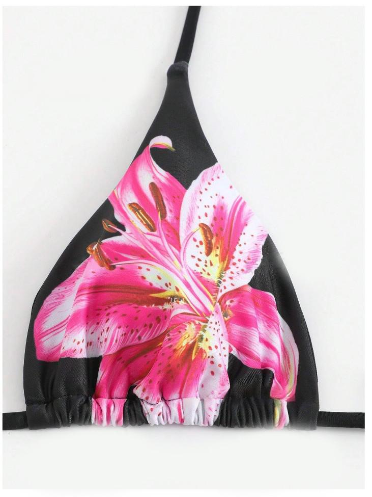 Women's Clothing Split Bikini With Cover Up Floral Print Sexy Three Piece Swimsuit_voghion.com