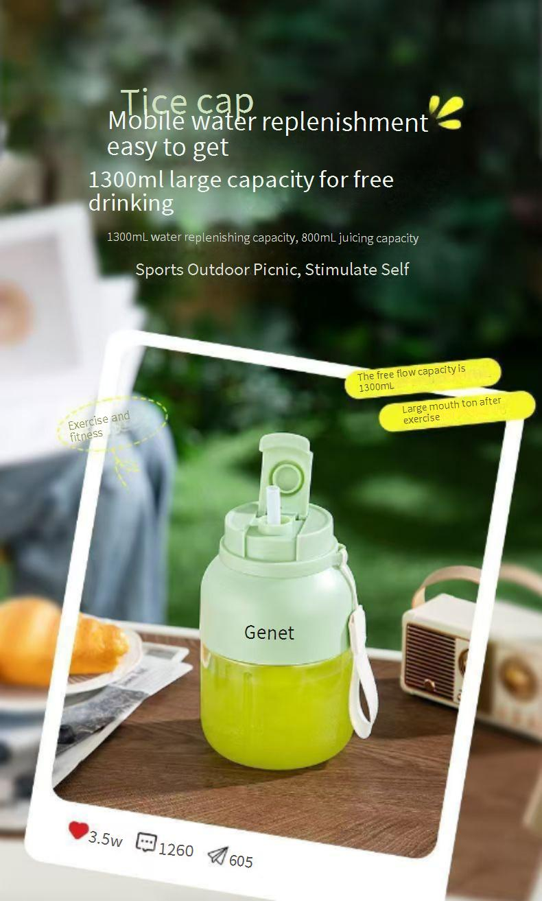 Gemet Portable Blender Cup 500ML With Dual Lids - Mini Juicer For Smoothies, Shakes & Baby Food, USB Rechargeable, 18000 RPM, BPA-Free Travel Blender_voghion.com