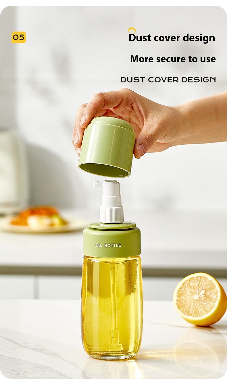 Glass Oil Spray Bottle For Cooking, 200ml Kitchen Oil Mister With Fine Mist Sprayer, Non-Stick Oil Dispenser For Baking, Grilling, Salad_voghion.com