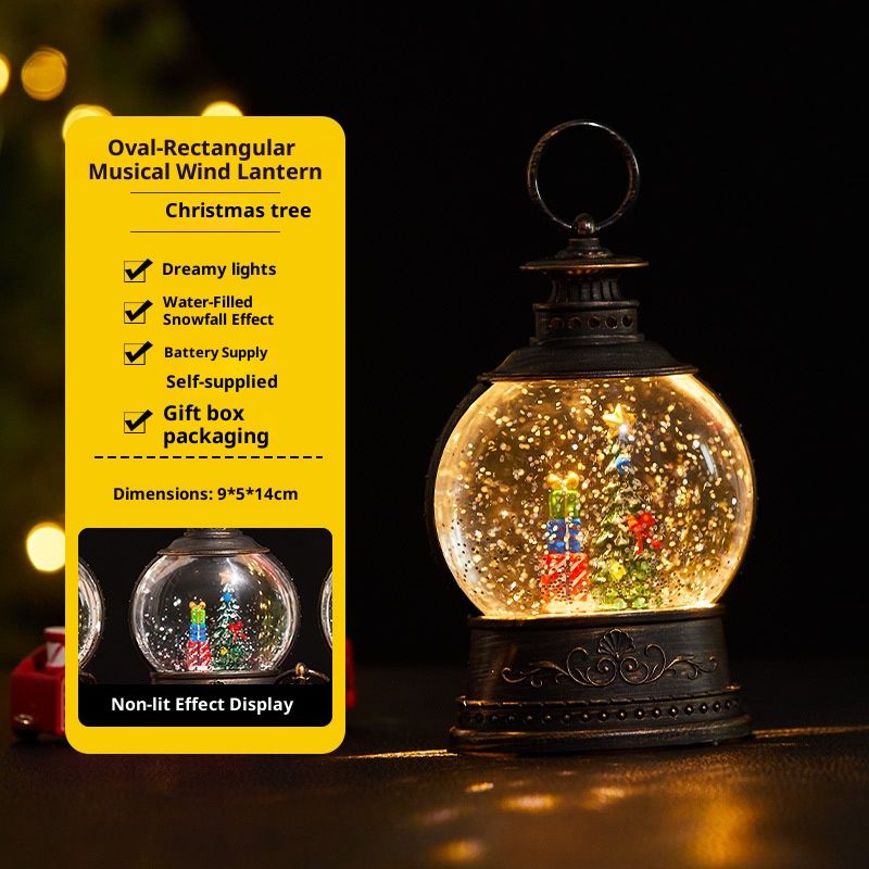 Weihnachtliche LED-Laternen zum Befüllen mit Wasser – Motive mit Weihnachtsmann, Schneemann und Rentier für festliche Innen- und Außenbeleuchtung_voghion.com