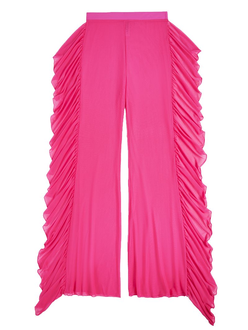 Dameskleding Pure Color Mesh Snel drogende broek Sexy bikini strand cover-up badpak vrouwelijk_voghion.com