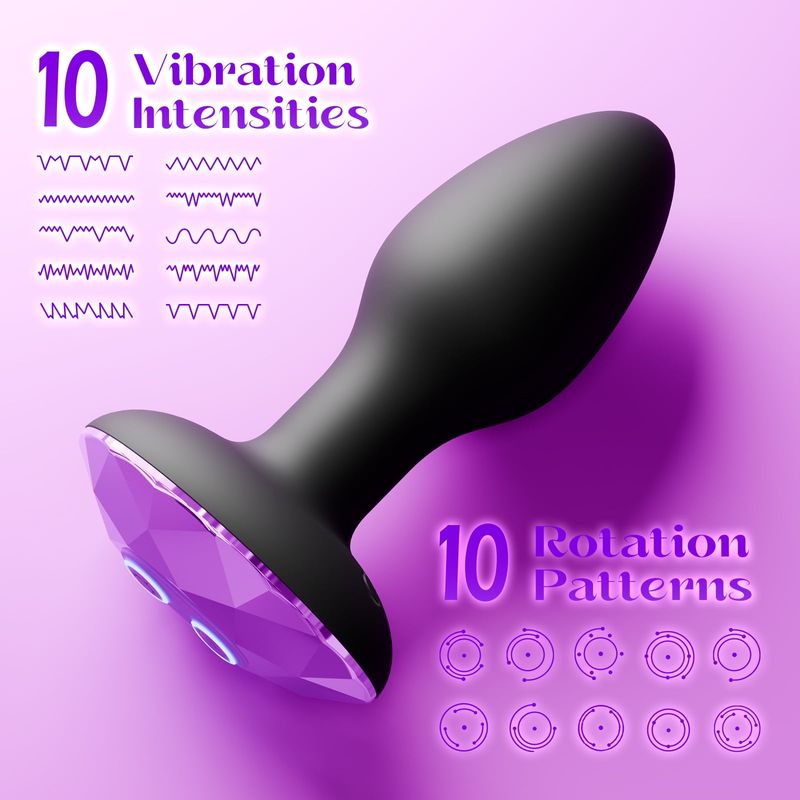 AMOVIBE Giocattoli sessuali per uomini, massaggiatore per la prostata, giocattoli per adulti, plug anale con 9 modalità di rotazione vibrante, giocattolo sessuale maschile, giocattoli anali_voghion.com