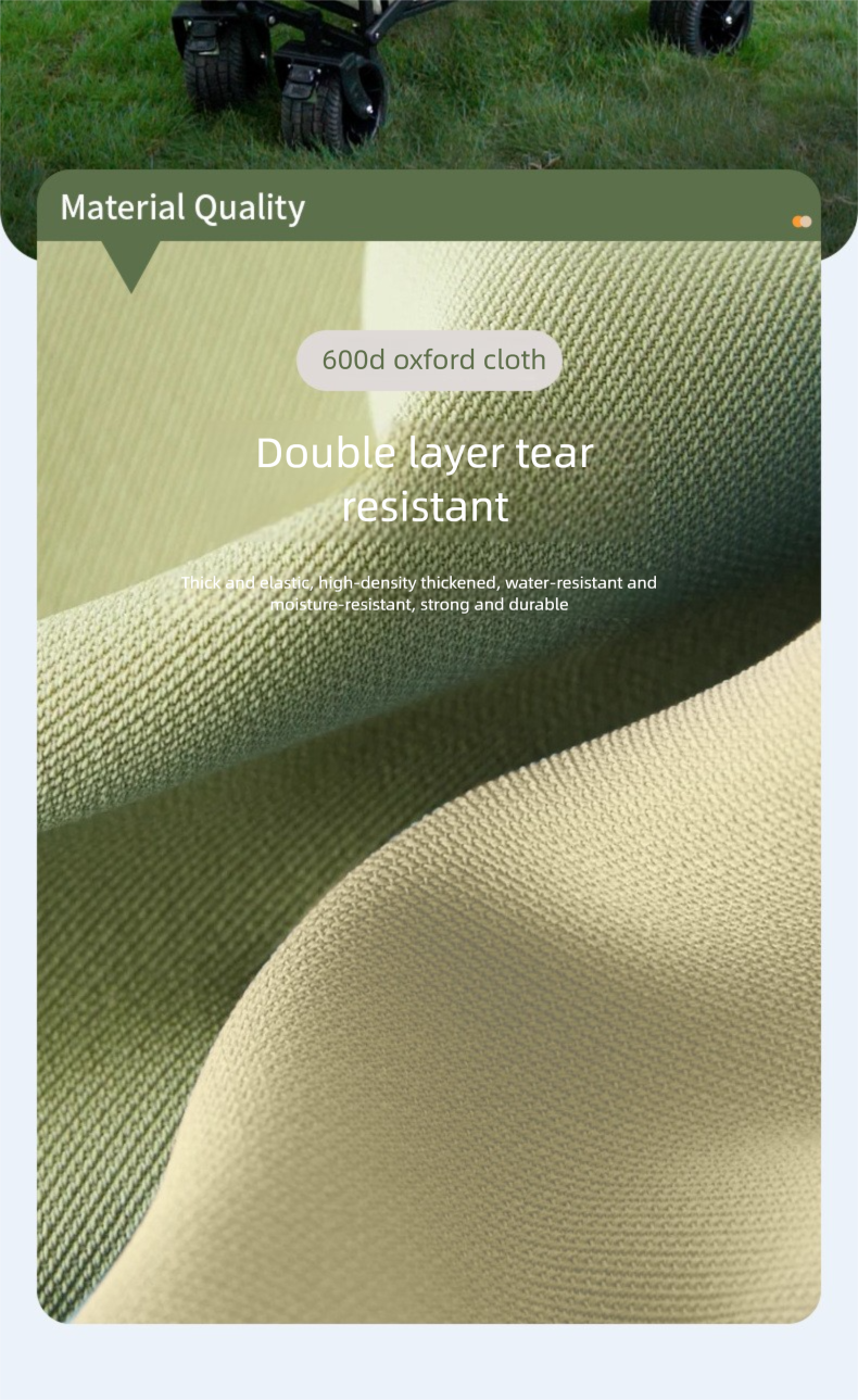 Tragbarer Picknickwagen für den Außenbereich, kleiner Anhänger, Campingwagen, Faltwagen_voghion.com