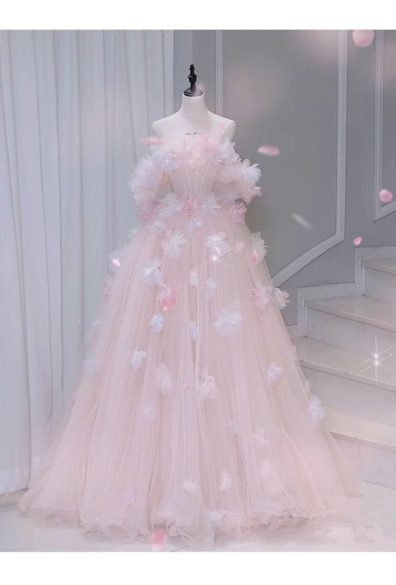 Abito da sera monospalla elegante con stampa floreale rosa da donna - Abito da hostess e da banchetto (2-26 iarde di larghezza)_voghion.com