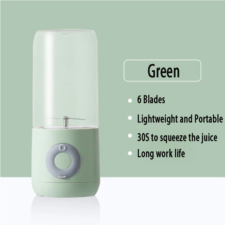 500 ML električni sokovnik prenosni mešalnik za smoothie mini mešalniki s 6 noži USB brezžični mešalnik za ponovno polnjenje sokovnik skodelica za potovanja_voghion.com