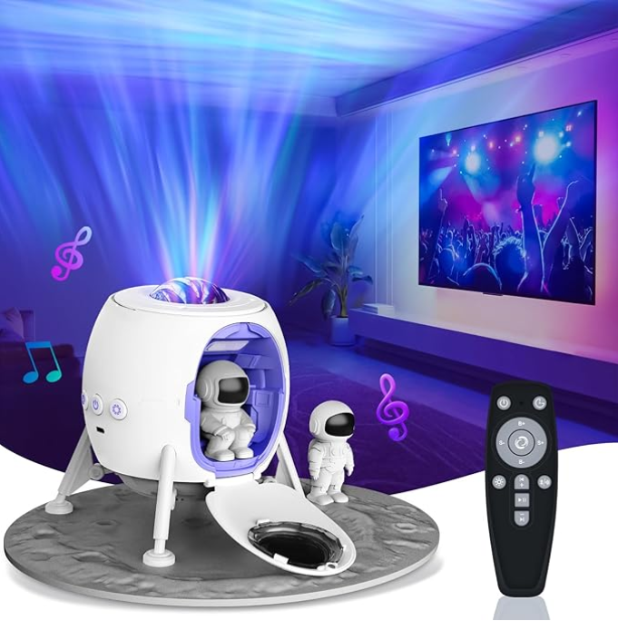 Galaxy Projector, Space Projector With Bluetooth Speaker,Ceiling Projector Light, Space Lander And Astronaut Galaxy Night Light_voghion.com
