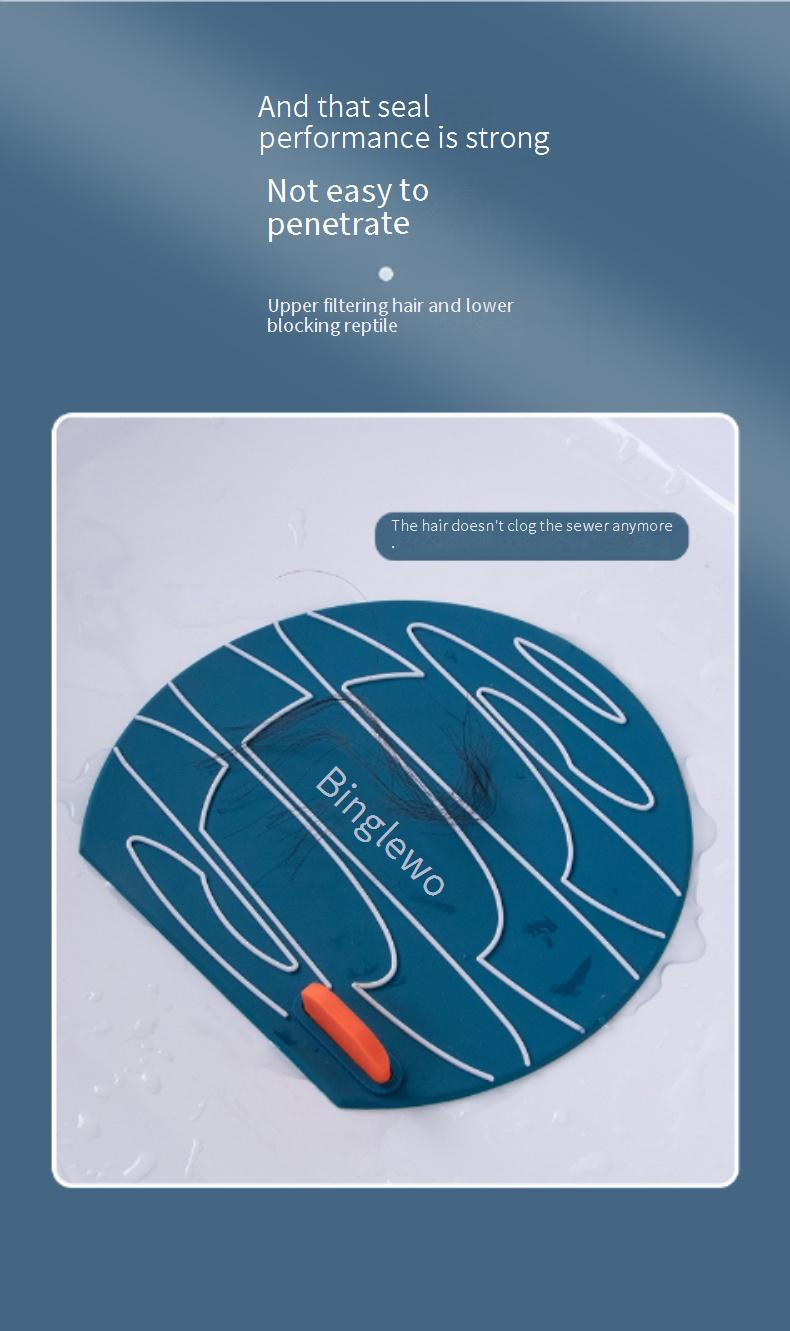 Starke Adsorption Silikon Bodenablauf Deodorant Deodorant Pad Badezimmer Kanalisation Universal Insektensichere und desodorierende Dichtungsabdeckung_voghion.com