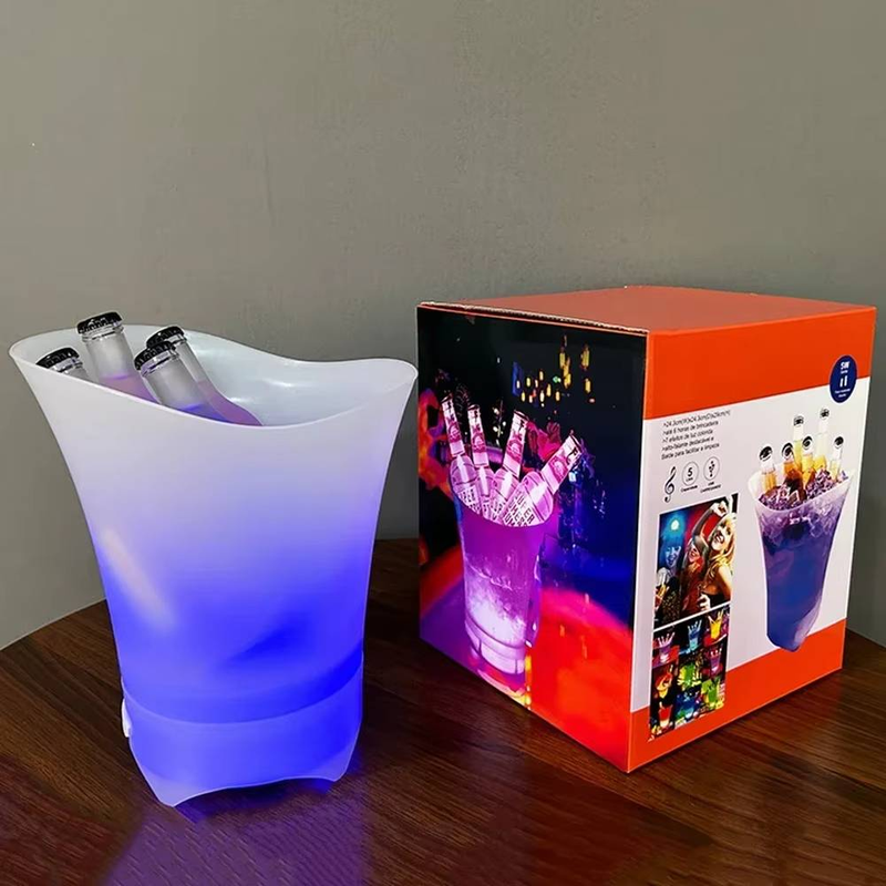 Bluetooth Light-emitting Ice Bucket LED Light Portable Small Audio Beer Bucket Camping Ice Buckets Bar Barware Atmosphere Props_voghion.com