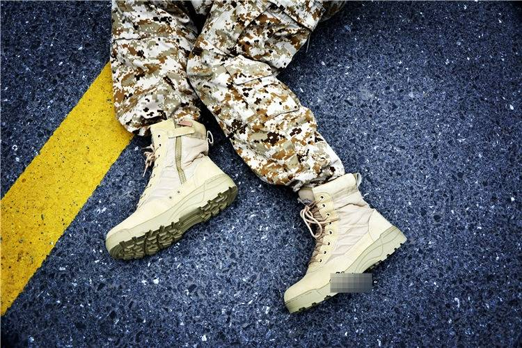 Men's Shoes Outdoor Desert Boots High Top Tactical Boots Military Fan Training Boots Men's Military Training Shoes Combat Boots_voghion.com