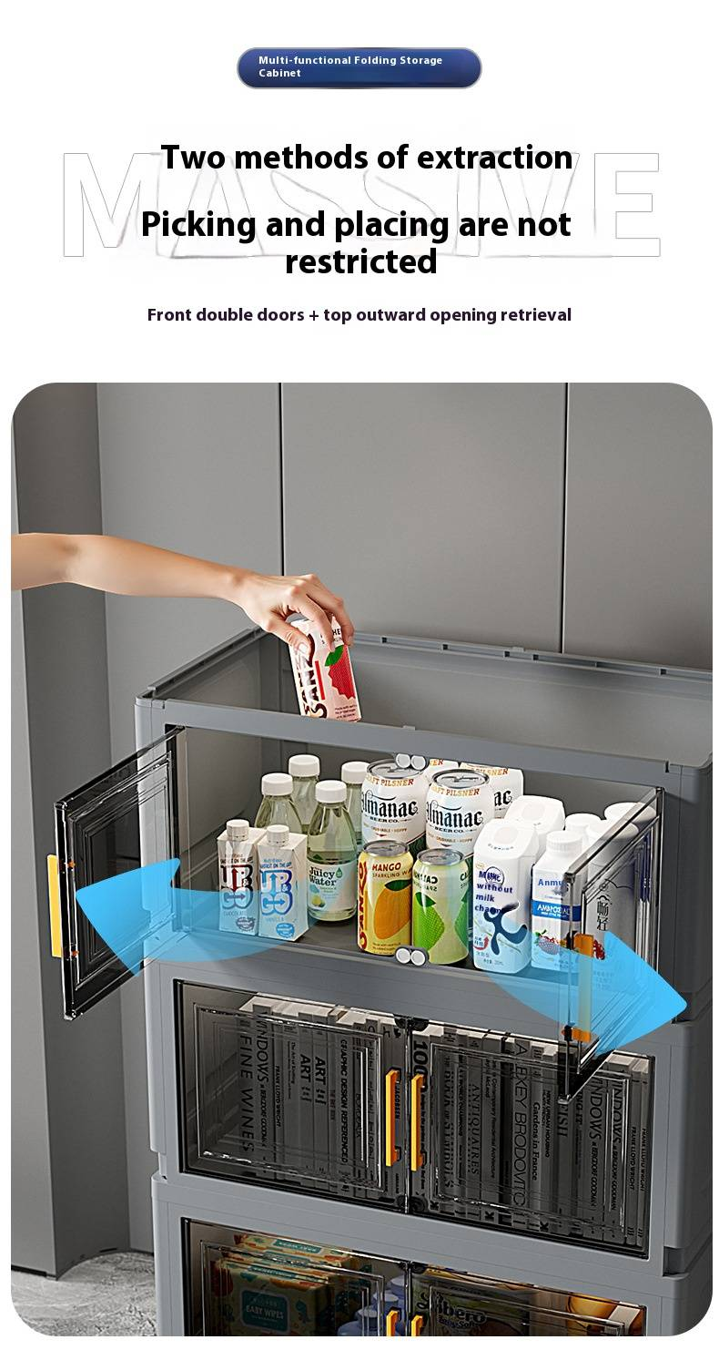 Mobiletto portaoggetti pieghevole – Organizzatore multiuso per giocattoli, libri, vestiti e altro (larghezza 36/47 cm, impilabile, design moderno)_voghion.com