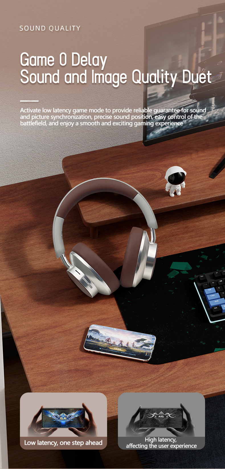 Wireless Retro Color Matching Headset Bluetooth Leather Painted Surface Sports Headset_voghion.com