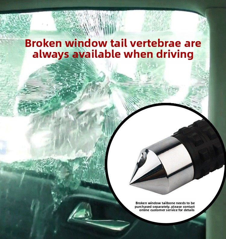 Wybijak szyb samochodowych Hummer z litego stopu wolframu i manganu, trzyczęściowy, teleskopowy, montowany w samochodzie, do pieszych wędrówek_voghion.com