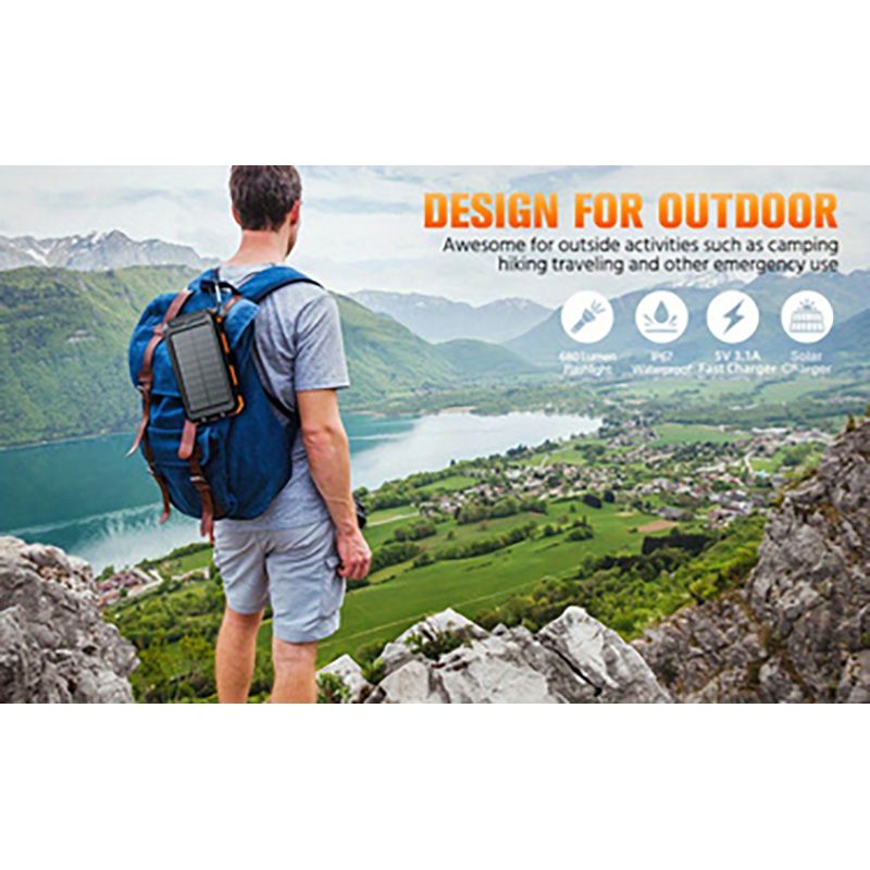 50000 MAh Portable Solar Power Bank Large Capacity Fast Charging External Battery With Flashlight For Xiaomi IPhone_voghion.com