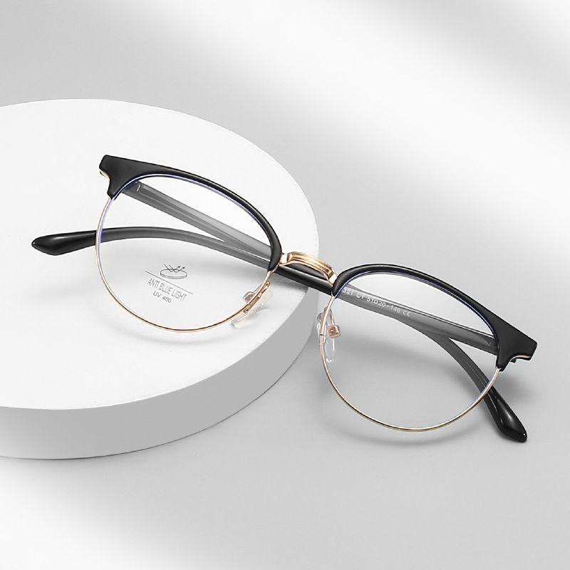 2023 new trendy anti blue men's and women's flat light lenses, frame glasses, glasses factory cross mirror 6321_voghion.com
