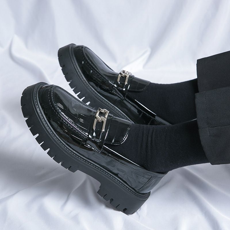 Zapatos de cuero de calidad inmejorable para hombre, estilo británico juvenil, suela gruesa, para trabajo, de cabeza grande, informales, para novio y boda, verano 2024_voghion.com