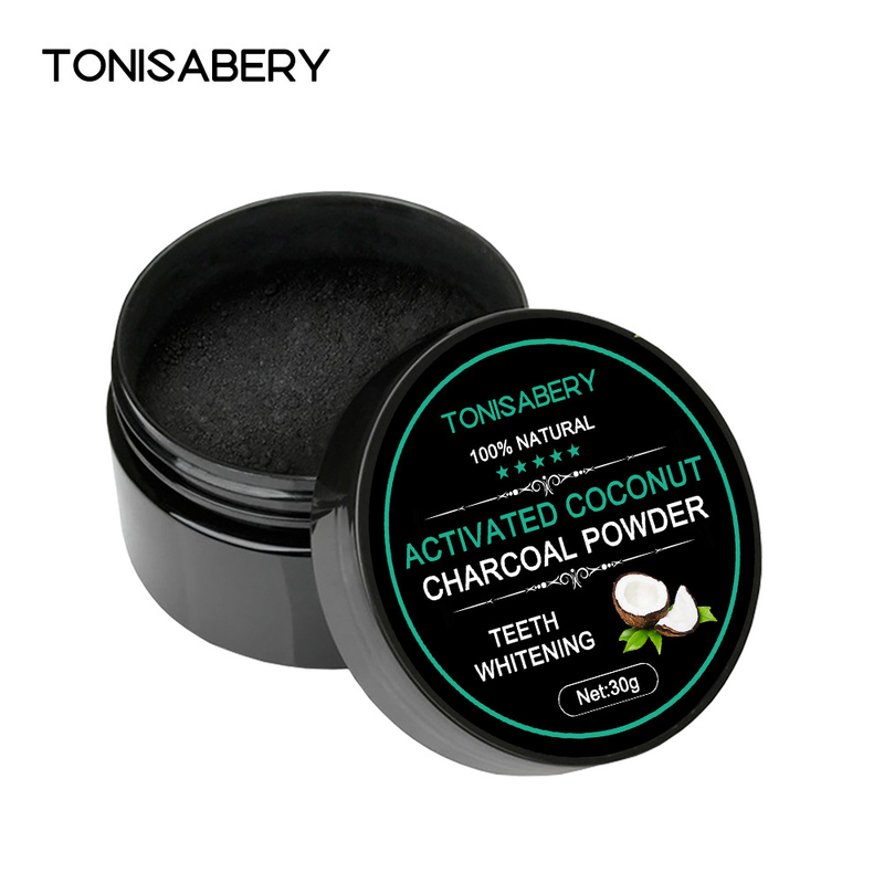 TONISABERY Kokosnøtt Aktivert Kull Tannblekingspulver 30G_voghion.com