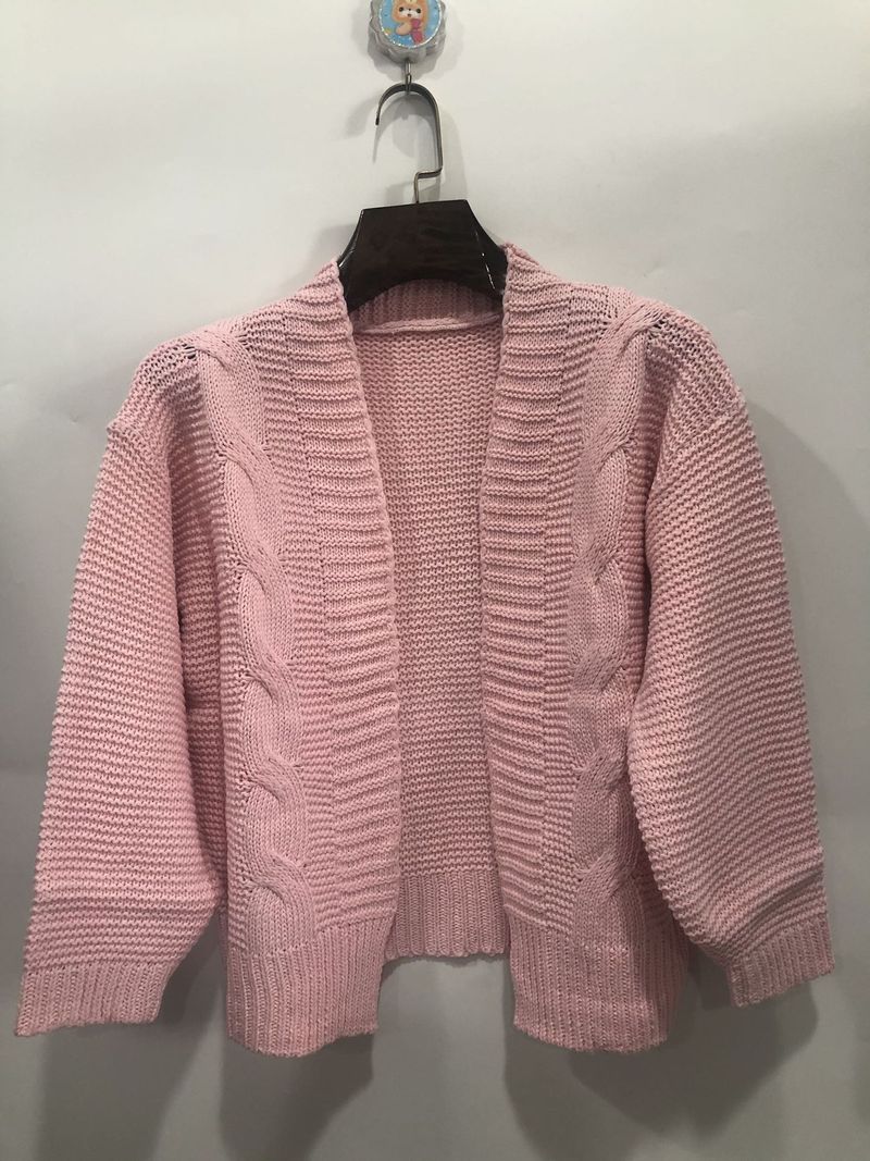 Damenbekleidung Damen Strickjacke Langarm lockerer Herbst- und Winterpullover Dreinadelpullover_voghion.com