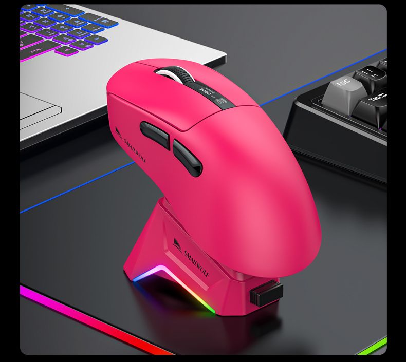 Mouse sem fio Bluetooth para jogos Smailwolf M6 com sensor PAW3311, comutação de três modos, magnético_voghion.com