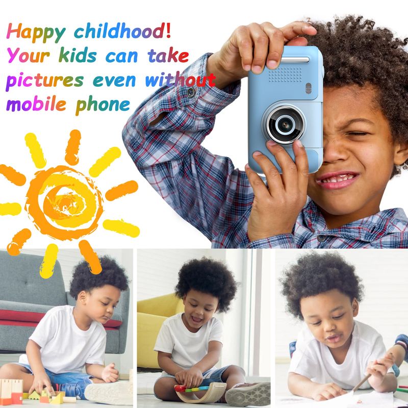 【Hohe Qualität】 4000W HD Großbildobjektiv Flip Selfie Neue Digitalkamera für Kinder_voghion.com