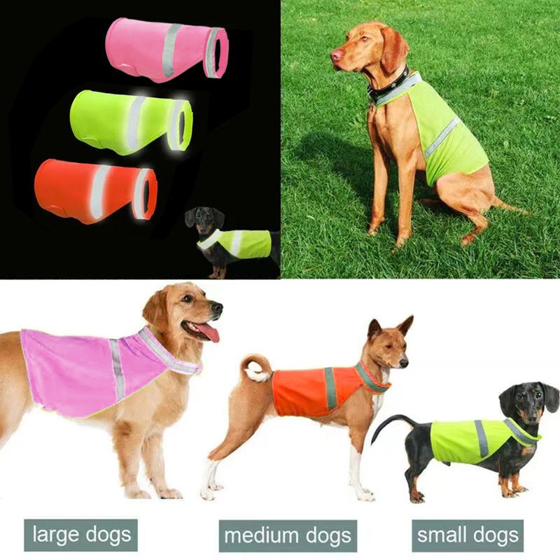 Heißer Verkauf Fluoreszierende Hundekleidung Für Große Hunde Nacht Reflektierende Sicherheitsbekleidung Sommer Haustier Atmungsaktive Weste_voghion.com