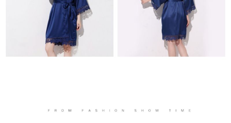 Women's Sleepwears Bridesmaids Nightgowns Matte Satin Lace Nightgowns_voghion.com