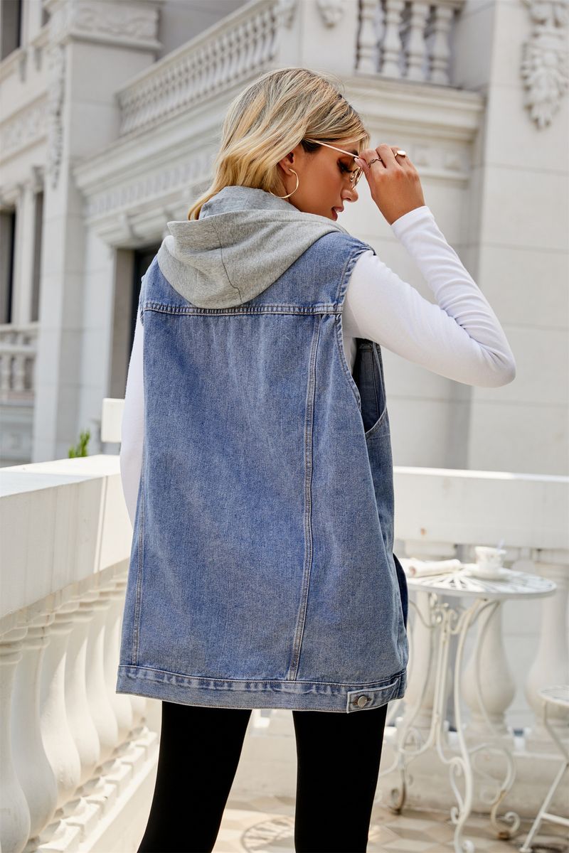 Damenbekleidung Neue Retro-Jeansweste Jacke Lose Lässige Damentrend_voghion.com