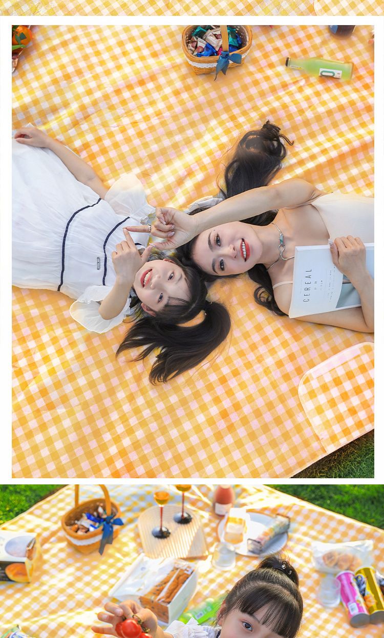 Outdoor Waterproof Moisture-Proof Dirt-Resistant Portable Spring Outing Ground Ins Style Cloth Camping Picnic Mat_voghion.com
