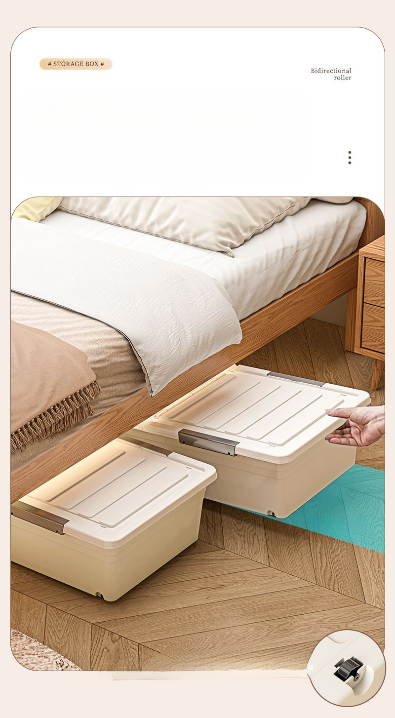 Contenitore portaoggetti per auto extra large con ruote, impermeabile, per vestiti e trapunte, sotto il letto_voghion.com