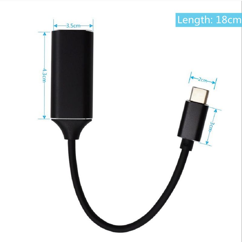 USB C till HDMI-kompatibel adapter 4K 30Hz-kabel Typ C USB 3.1-konverterare för PC Laptop MacBook Huawei Mate 30_voghion.com