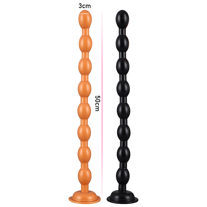 Silicone liquide surlongueur perles rondes Plug Anal gode dilatateur Anal doux masturbateur 50CM godemichet Anal sexe à_voghion.com